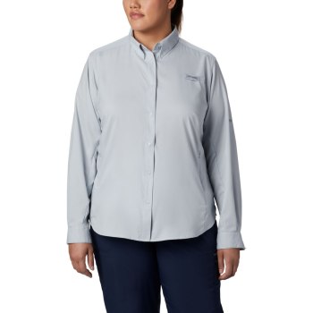 Dámské Košile Columbia PFG Tamiami II Long Sleeve Plus Size Šedé VSWMPB237